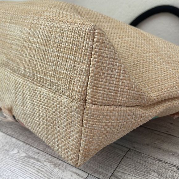 Stella & Dot Straw & Raffia Tote & Matching Pouch NWOT - Picture 8 of 12